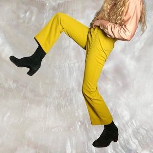Chartreuse/Mustard Vintage 70s Bell Bottoms